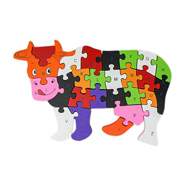 Wooden Cow Puzzle Letters (TT-1329) The Stationers
